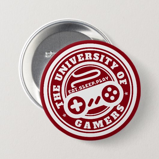 Siegel Gaming Button der Red University of Gamers (Vorne & Hinten)