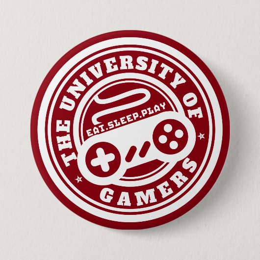 Siegel Gaming Button der Red University of Gamers (Vorderseite)