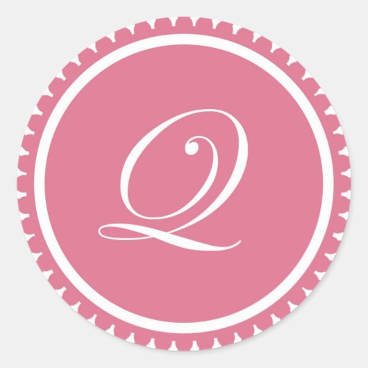 Siegel-Gastgeschenk der ersten Q-Prinzessin rosa M Runder Aufkleber (Vorderseite)