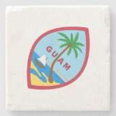 Siegel Guam Steinuntersetzer (Vorderseite)