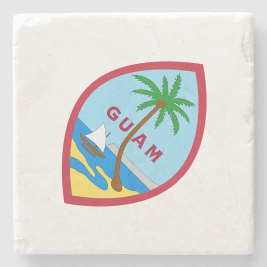 Siegel Guam Steinuntersetzer (Vorderseite)