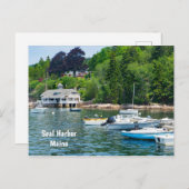 Siegel Harbour in Maine Postkarte (Vorne/Hinten)