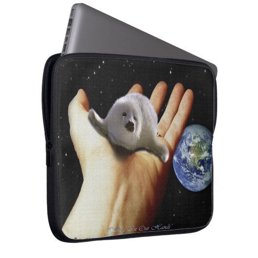 Siegel-Hupe, Hand und Erde Laptopschutzhülle (Vorne Rechts)