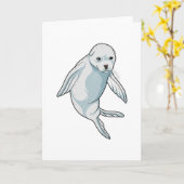 Siegel im Schwimmen Karte (Gelbe Blume)