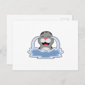 Siegel im Wasser Postkarte (Vorne/Hinten)