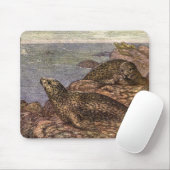 Siegel in Vintagen Häfen, Meerestiere Mousepad (Mit Mouse)