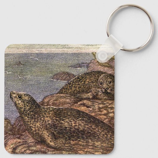 Siegel in Vintagen Häfen, Meerestiere Schlüsselanhänger (Rückseite)