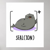 Siegel Ion Funny Sea Lion Pub Poster (Vorne)