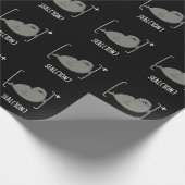 Siegel Ion Funny Sea Lion Pun Dark BG Geschenkpapier (Ecke)
