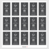 Siegel-Labels für Schwarze Minimal-Firmenlogos Aufkleber (Blatt)