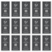 Siegel-Labels für Schwarze Minimal-Firmenlogos Aufkleber (Vorderseite)