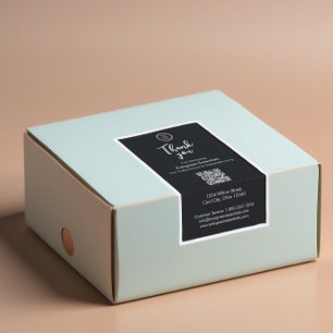 Siegel-Labels für Schwarze Minimal-Firmenlogos Aufkleber