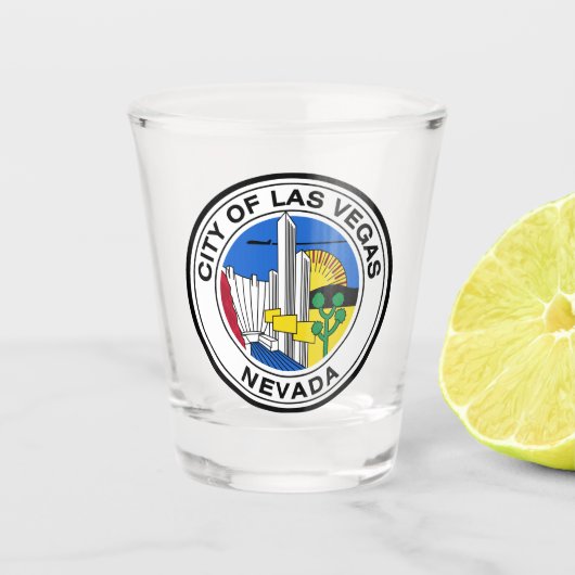 Siegel Las Vegas (Nevada) Schnapsglas (Vorderseite)