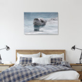 Siegel Leopard, der schwimmt Leinwanddruck (Insitu (Schlafzimmer))