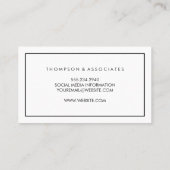 Siegel-Logo | Gray Fabric Texture Visitenkarte (Rückseite)