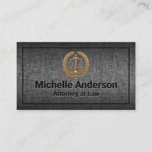 Siegel-Logo Gray Fabric Texture Visitenkarte