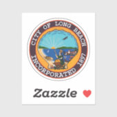 Siegel Long Beach, Kalifornien Aufkleber (Blatt)