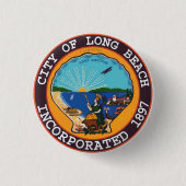 Siegel Long Beach, Kalifornien Button (Vorderseite)