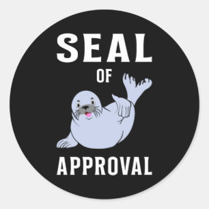 Siegel Meereswelt Animal Sea Lion Siegel Lover Ges Runder Aufkleber
