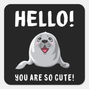 Siegel Meereswelt Animal Siegels Sea Lion Lover Gi Quadratischer Aufkleber