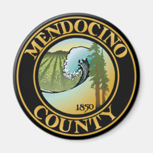 Siegel Mendocino Landkreis, Kalifornien Magnet