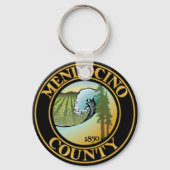 Siegel Mendocino Landkreis, Kalifornien Schlüssela Schlüsselanhänger (Vorderseite)