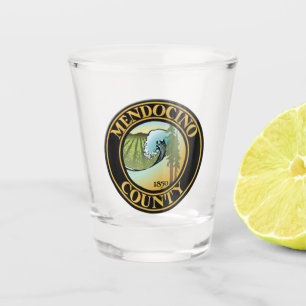 Siegel Mendocino Landkreis, Kalifornien Schnapsglas