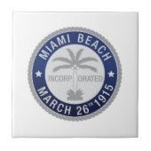 Siegel Miami Beach, Florida Fliese (Vorderseite)
