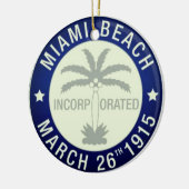 Siegel Miami Beach, Florida Keramik Ornament (Links)