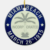 Siegel Miami Beach, Florida Keramik Ornament (Hinten)