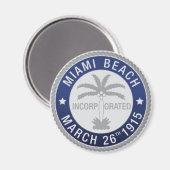 Siegel Miami Beach, Florida Magnet (Vorderseite/Rückseite)