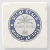 Siegel Miami Beach, Florida Steinuntersetzer (Vorderseite)