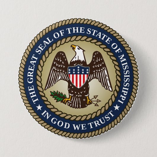 Siegel Mississippi (US-Staat) Button (Vorderseite)