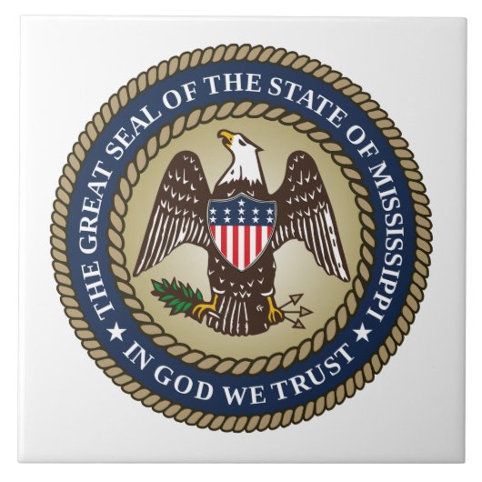 Siegel Mississippi (US-Staat) Fliese (Vorderseite)