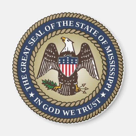 Siegel Mississippi (US-Staat) Magnet (Vorne)