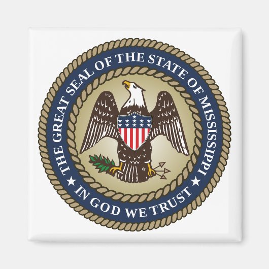 Siegel Mississippi (US-Staat) Magnet (Vorne)