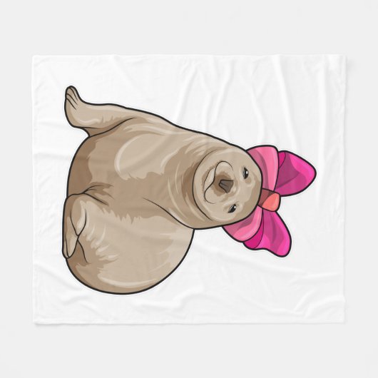 Siegel mit Band Fleecedecke (Vorderseite (Horizontal))