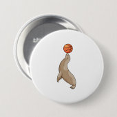 Siegel mit Basketball Button (Vorne & Hinten)
