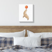 Siegel mit Basketball Leinwanddruck (Insitu (Schlafzimmer))