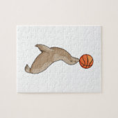 Siegel mit Basketball Puzzle (Horizontal)