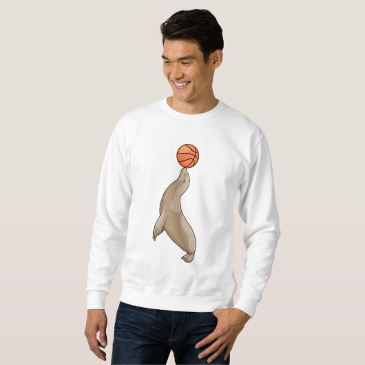 Siegel mit Basketball Sweatshirt (Vorne ganz)