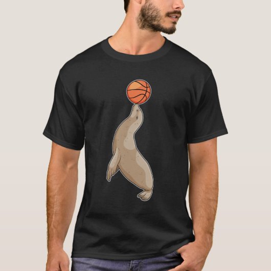 Siegel mit Basketball T-Shirt (Vorderseite)
