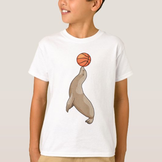 Siegel mit Basketball T-Shirt (Vorderseite)