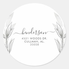 Siegel mit botanischer Adresse Runder Aufkleber