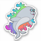 Siegel mit Brille Aufkleber (Vorderseite)