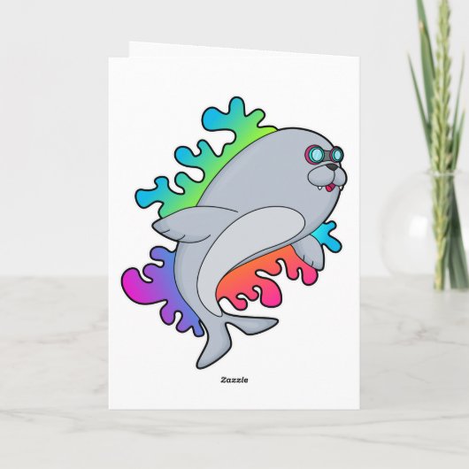 Siegel mit Brille Karte (Rückseite)