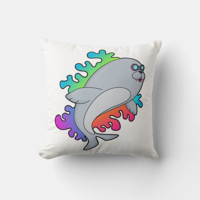 Siegel mit Brille Kissen (Vorderseite)