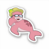 Siegel mit Brille.PNG Aufkleber (Vorderseite)