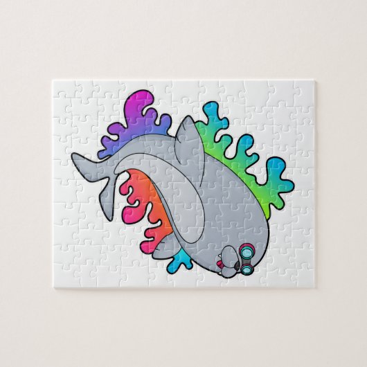 Siegel mit Brille Puzzle (Horizontal)