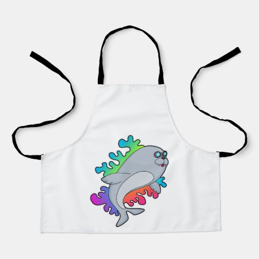 Siegel mit Brille Schürze (Vorderseite)